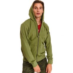 Bluza rozpinana z kapturem. Brązowe bluzy męskie Top Secret, na lato, s, bez wzorów, z bawełny, z kapturem, bez rękawów, z kapturem. W wyprzedaży za 99,99 zł.