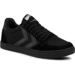 Sneakersy HUMMEL - Slimmer Sradil Tonal Low 64466-2001 Black. Czarne półbuty damskie Hummel, z zamszu. Za 279,00 zł.