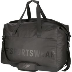 Torba sportowa TPU108 - głęboka czerń. Pomarańczowe plecaki męskie 4f, w paski, z materiału, sportowe. W wyprzedaży za 59,99 zł.