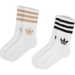 Zestaw 2 par wysokich skarpet damskich adidas - Mid Cut Glt Sck ED5907 White/A Shpea/Black. Białe skarpetki damskie Adidas, bez wzorów, z elastanu. W wyprzedaży za 39,00 zł.