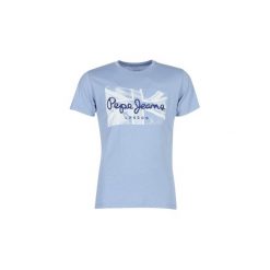 T-shirty z krótkim rękawem Pepe jeans DACEY. Niebieskie t-shirty męskie Pepe Jeans, s, bez wzorów, z jeansu, bez kołnierzyka, krótkie. Za 149,00 zł.