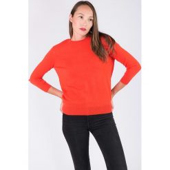 Kaszmirowy sweter w kolorze pomarańczowym. Pomarańczowe swetry damskie Just Cashmere, xxl, bez wzorów, z kaszmiru, bez rękawów, bez kaptura. W wyprzedaży za 299,95 zł.