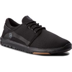 Sneakersy ETNIES - Scout 4101000419 Black/Black/Gum 544. Czarne sneakersy męskie Etnies, na co dzień, bez wzorów, ze skóry ekologicznej, klasyczne, bez zapięcia. Za 299,00 zł.