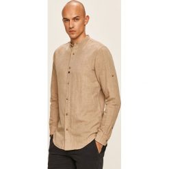 Jack & Jones - Koszula. Brązowe koszule męskie Jack & Jones, s, bez wzorów, z bawełny, casualowe, ze stójką, z długim rękawem. W wyprzedaży za 89,90 zł.