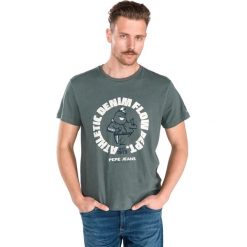 Pepe Jeans Beebe Koszulka Zielony. Zielone podkoszulki męskie Pepe Jeans, s, z nadrukiem, z bawełny, bez kołnierzyka, krótkie. Za 180,95 zł.