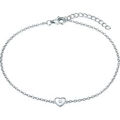Srebrna bransoletka z elementem ozdobnym. Szare bransoletki damskie Tess Diamonds, Carat 1934 & Co., z materiału, z cyrkonią, srebrne. W wyprzedaży za 64,95 zł.