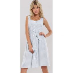 Miętowa Sukienka Smooth Along. Zielone sukienki damskie other, na co dzień, na lato, s, w paski, bez kołnierzyka, bez rękawów, mini, proste. Za 79,99 zł.