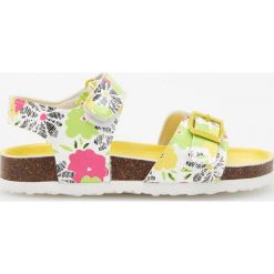 Buty dziewczęce: Sandały w kwiatki - Żółty