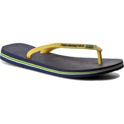 Japonki HAVAIANAS - Brasil Logo 41108503587 Marine/Yellow Cit. Żółte sandały chłopięce Havaianas, z tworzywa sztucznego, bez zapięcia. W wyprzedaży za 59,00 zł.