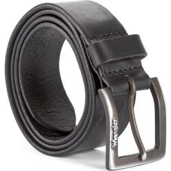 Pasek Męski WRANGLER - Kabel Buckle W00108100 85 Black. Czarne paski męskie Wrangler, w paski, ze skóry. W wyprzedaży za 159,00 zł.