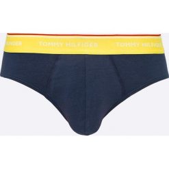 Tommy Hilfiger - Slipy (3-Pack). Niebieskie slipy męskie TOMMY HILFIGER, s, bez wzorów, z elastanu. W wyprzedaży za 149,90 zł.