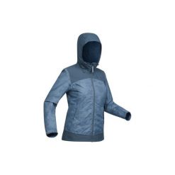 Kurtka turystyczna zimowa SH100 x-warm damska. Szare kurtki damskie QUECHUA, na zimę, m, bez wzorów, z poliesteru, bez kaptura. Za 149,99 zł.