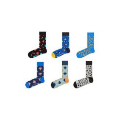 Skarpety Happy Socks 6-Pack SixMix. Szare skarpetki damskie Happy Socks, bez wzorów. Za 174,78 zł.