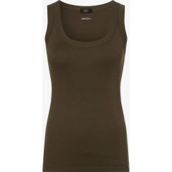 Marc Cain Sports - Top damski, zielony. Zielone topy damskie Marc Cain Sports, bez wzorów, bez kołnierzyka. Za 249,95 zł.