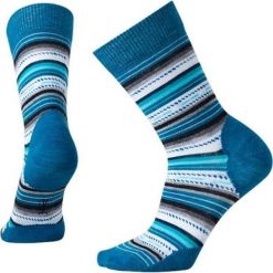 Skarpety Smartwool Margarita SW717-779 - niebieski. Niebieskie skarpetki damskie Smartwool, bez wzorów. Za 77,99 zł.