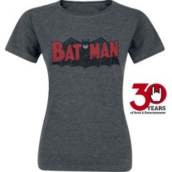 Bluzki damskie: Batman Authentic Logo Koszulka damska odcienie ciemnoszarego