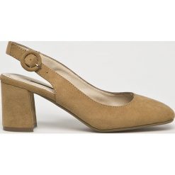Corina - Sandały. Pomarańczowe sandały damskie Corina, z materiału, na klamry. W wyprzedaży za 59,90 zł.