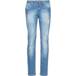 Dżinsy Boyfriend bonprix średni niebieski. Niebieskie jeansy damskie bonprix, z jeansu. Za 109,99 zł.
