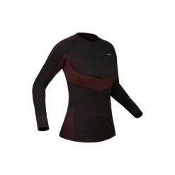 Koszulka termoaktywna na narty 900 damska. Czarne t-shirty damskie marki WED'ZE, l, z elastanu. Za 79,99 zł.