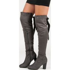 Buty zimowe damskie: Eleganckie muszkieterki na obcasie ARIA