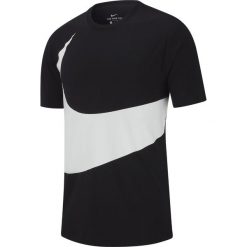 KOSZULKA NIKE M NSW TEE HBR SWOOSH 1. Czarne koszulki męskie Nike, m, bez wzorów, z bawełny, bez kołnierzyka, bez rękawów. Za 119,99 zł.