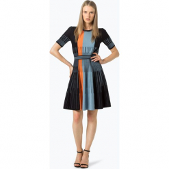BOSS Casual - Sukienka damska z domieszką jedwabiu – Wildah, niebieski. Niebieskie sukienki damskie z falbanami marki BOSS Casual, na co dzień, m, casualowe. Za 999,95 zł.