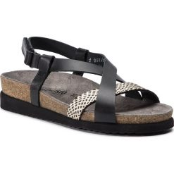 Sandały MEPHISTO - Haneta H4624 Black. Czarne klapki damskie Mephisto, bez wzorów, ze skóry, bez obcasa. W wyprzedaży za 399,00 zł.