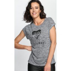 Szary T-shirt From Eden. Szare bluzki damskie marki Born2be, l. Za 19,99 zł.