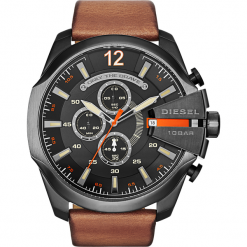 Zegarek DIESEL - Mega Chief DZ4343 Light Brown/Gunmetal. Pomarańczowe zegarki męskie marki Diesel. Za 869,00 zł.