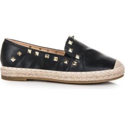 Espadryle damskie: CZARNE ESPADRYLE Z DŻETAMI COURA