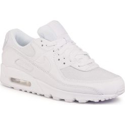 Buty NIKE - Air Max 90 CN8490 100 White/White/White/Wolf Grey. Białe półbuty męskie Nike, na co dzień, bez wzorów, ze skóry, eleganckie, bez zapięcia. Za 599,00 zł.