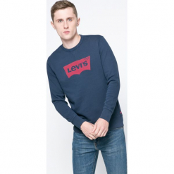 Levi's - Bluza. Brązowe bejsbolówki męskie Levi's®, l, z nadrukiem, z bawełny, bez kaptura. W wyprzedaży za 179,90 zł.