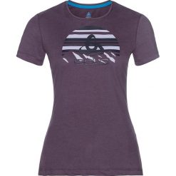Koszulka sportowa "Kumano Logo Light" w kolorze fioletowym. Fioletowe bluzki sportowe damskie Odlo Women, s, z nadrukiem, z okrągłym kołnierzem, bez rękawów, bez kaptura. W wyprzedaży za 89,95 zł.