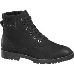 Botki damskie 5th Avenue czarne. Czarne botki damskie na obcasie 5th Avenue, z materiału. Za 239,90 zł.