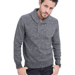 Sweter w kolorze szaro-czarnym. Szare swetry męskie m, z kaszmiru. W wyprzedaży za 179,95 zł.