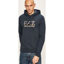 EA7 Emporio Armani - Bluza. Czarne bluzy męskie s, z nadrukiem, z elastanu, z kapturem. W wyprzedaży za 299,90 zł.