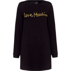 Sukienka LOVE MOSCHINO. Czarne bluzy damskie Love Moschino, bez wzorów, z dzianiny, z okrągłym kołnierzem, bez rękawów. Za 1000,00 zł.