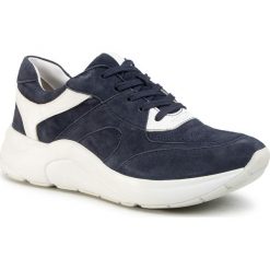 Sneakersy CAPRICE - 9-23501-24 Ocean/White 824. Niebieskie półbuty damskie Caprice, ze skóry. W wyprzedaży za 209,00 zł.