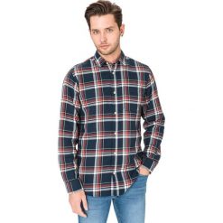 Jack & Jones Jeff Koszula Niebieski. Niebieskie koszule męskie Jack & Jones, m, w kratkę, z bawełny, bez kołnierzyka, z długim rękawem. Za 131,95 zł.