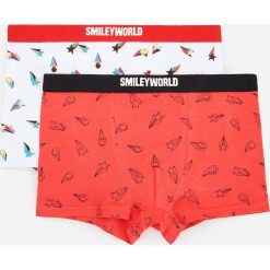 Bawełniane bokserki ze wzorem SmileyWorld® 2 pack -. Bokserki męskie Reserved, bez wzorów, z bawełny. Za 29,99 zł.