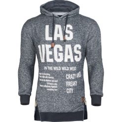 Bluza męska długa granatowa Recea. Bluzy męskie Recea, xl, bez wzorów, z bawełny, z kapturem, z długim rękawem, długie, z kapturem. Za 79,90 zł.
