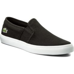 Tenisówki LACOSTE - Gazon Bl 2 Spw 7-32SPW0138024 Blk. Czarne półbuty damskie marki Lacoste, na co dzień, bez wzorów, z gumy, bez obcasa, na płaskiej podeszwie, bez zapięcia. W wyprzedaży za 219,00 zł.