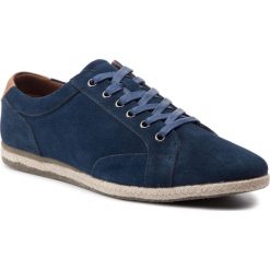 Espadryle GINO ROSSI - Bagio MP2887-TWO-BWBG-5700-T 59. Niebieskie espadryle męskie ze skóry, klasyczne. W wyprzedaży za 299,00 zł.