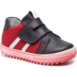 Sneakersy RENBUT - 23-3336 Granat. Czerwone trampki chłopięce RenBut, bez wzorów, ze skóry, na rzepy. Za 179,00 zł.