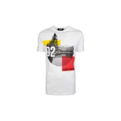 T-shirty z krótkim rękawem Dsquared S74GD0264. Białe t-shirty męskie Dsquared, s, bez wzorów, bez kołnierzyka, krótkie. Za 489,00 zł.