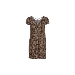 Sukienki krótkie Only ONLBERA. Pomarańczowe sukienki damskie ONLY, s, bez wzorów, bez kołnierzyka, z krótkim rękawem, krótkie, mini. Za 89,00 zł.