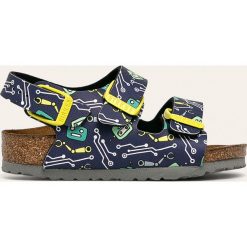 Birkenstock - Sandały dziecięce Milano. Niebieskie sandały chłopięce Birkenstock, z materiału, na klamry. Za 189,90 zł.