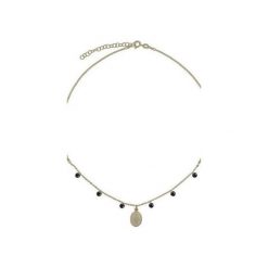 Srebrny pozłacany naszyjnik choker medalik z czarnymi cyrkoniami. Szare naszyjniki damskie Atdiament, z cyrkonią, srebrne. Za 109,00 zł.