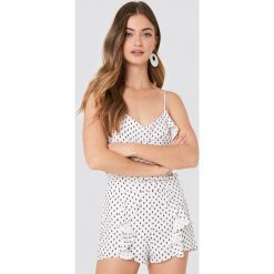 Bermudy damskie: Rut&Circle Szorty z falbankami Ferry – White,Multicolor