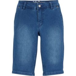 Bermudy "power-stretch" bonprix niebieski. Niebieskie jeansy damskie bonprix. Za 99,99 zł.